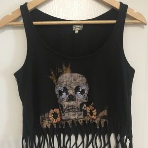 PACSUN skull top XS